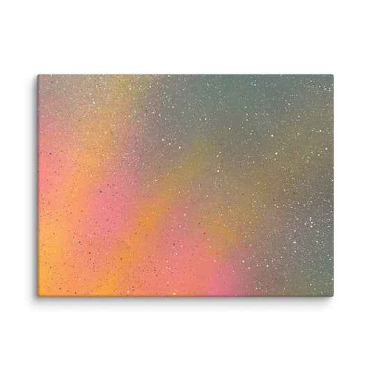 Dawn Quiet – Luminous Horizon Canvas A gentle sunrise field for your sleep space. - Seraphic Mindscape